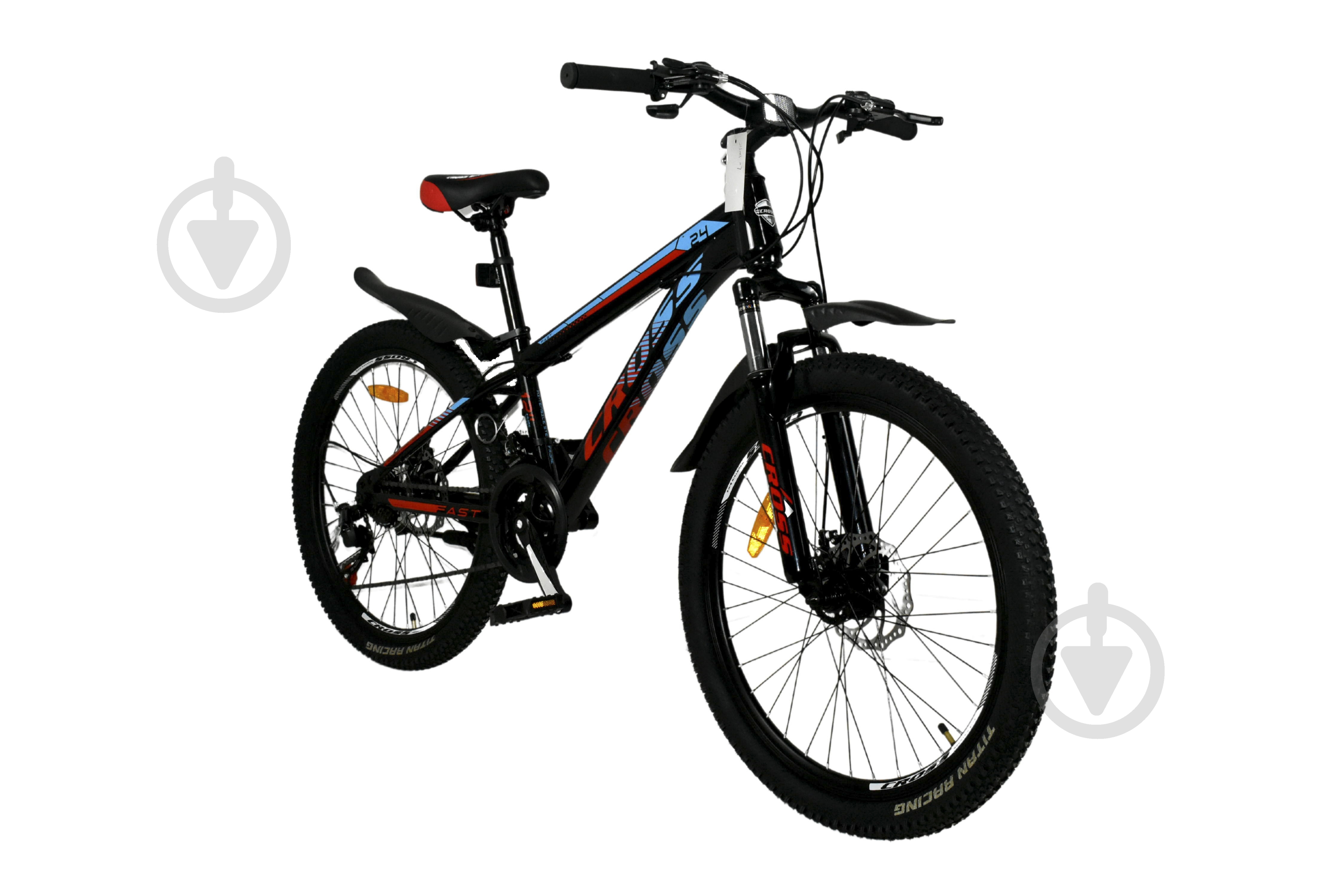 Велосипед Cross 26" 13"(33 см) Fast 26CJS-004676 сине-красный - фото 3