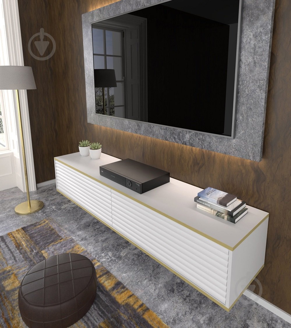 Тумба под ТВ BIM Furniture Subi 2д 1800x330x400 мм белый матовый(SUBI_TV_STAND_180_WHITE_MAT) - фото 6 Тумба под ТВ BIM Furniture Subi 2д 1800x330x400 мм белый матовый(SUBI_TV_STAND_180_WHITE_MAT) - фото 6