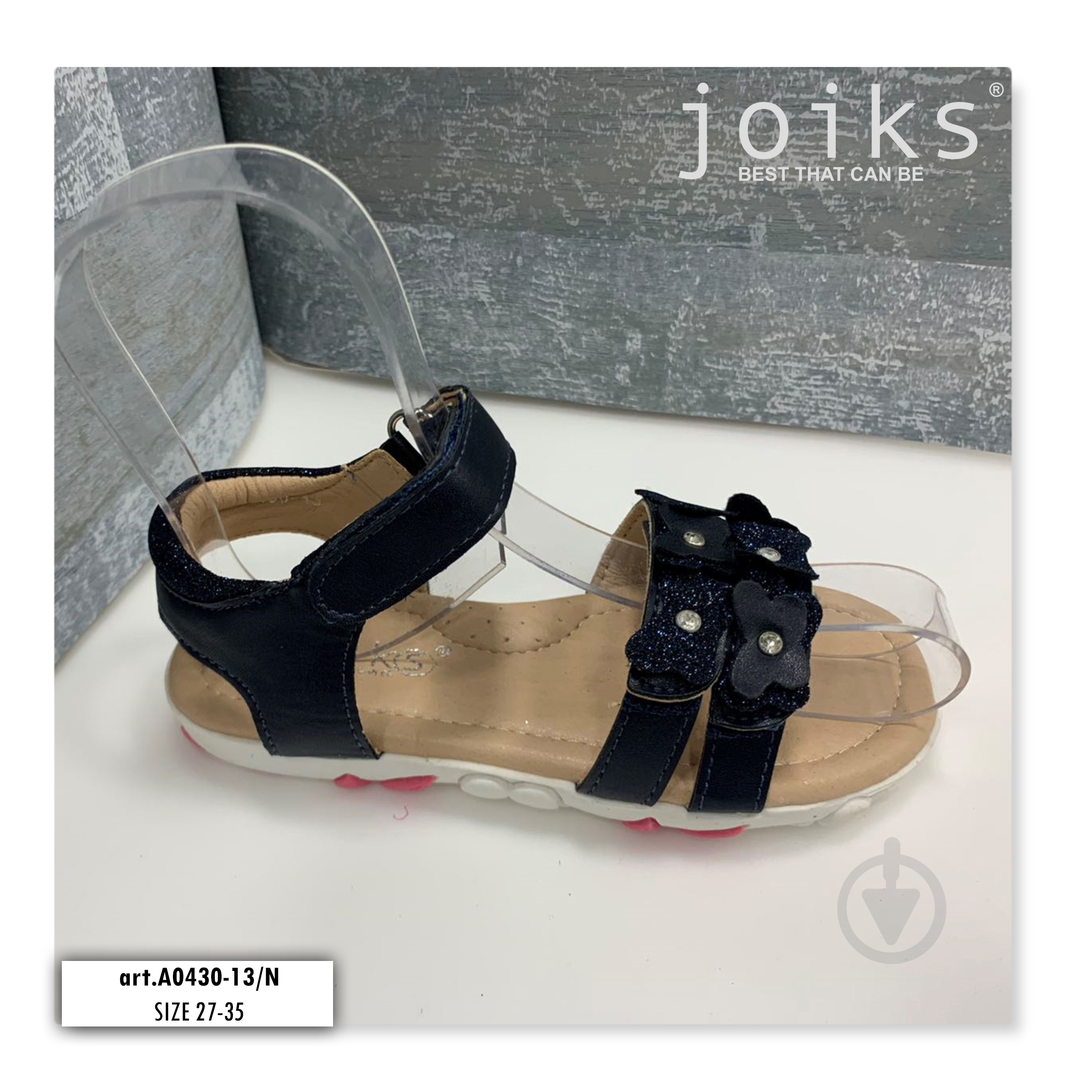 Сандалии для девочек JOIKS р.31 синий A0430-13/N - фото 1