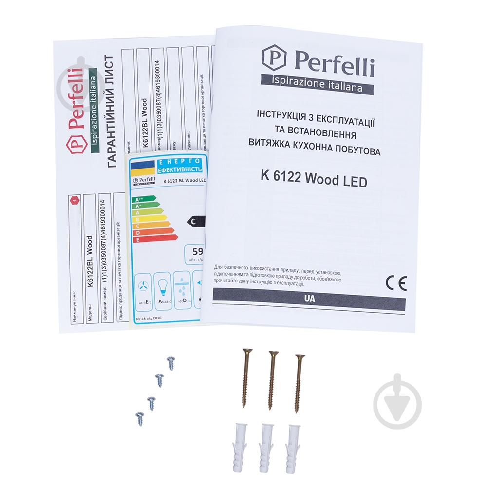 Вытяжка Perfelli K 6122 BL Wood LED - фото 15