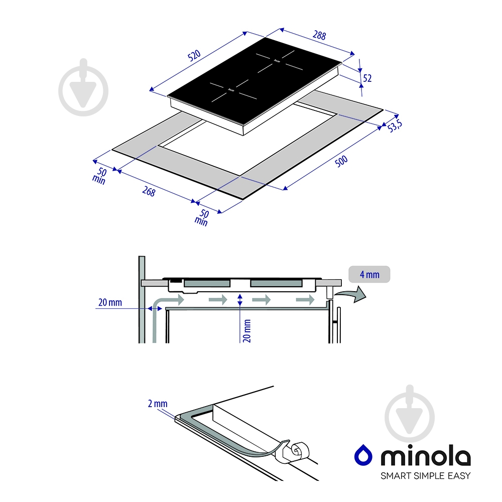 Варочная поверхность индукционная Minola MI 3042 GBL - фото 10 Варочная поверхность индукционная Minola MI 3042 GBL - фото 10