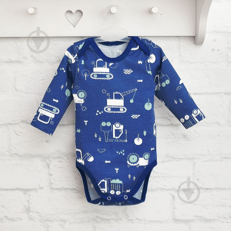 Боді для хлопчика Blanka Машинки р.62-68 синій 110569 - фото 1 Боді для хлопчика Blanka Машинки р.62-68 синій 110569 - фото 1