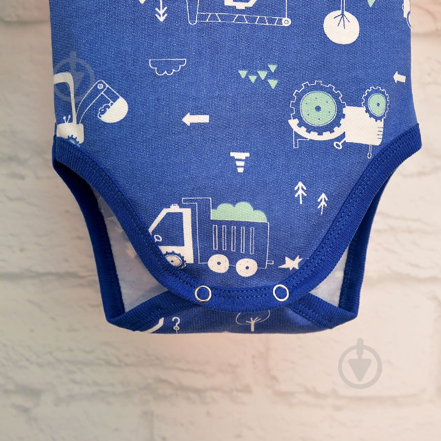 Боді для хлопчика Blanka Машинки р.62-68 синій 110569 - фото 3 Боді для хлопчика Blanka Машинки р.62-68 синій 110569 - фото 3