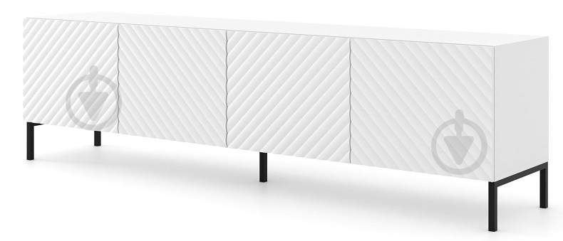 Тумба під ТВ BIM Furniture Surf 4д 2000x560x420 мм чорний/білий матовий (SURF_TV_STAND_200_4D_WHITE_MAT) - фото 1 Тумба під ТВ BIM Furniture Surf 4д 2000x560x420 мм чорний/білий матовий (SURF_TV_STAND_200_4D_WHITE_MAT) - фото 1