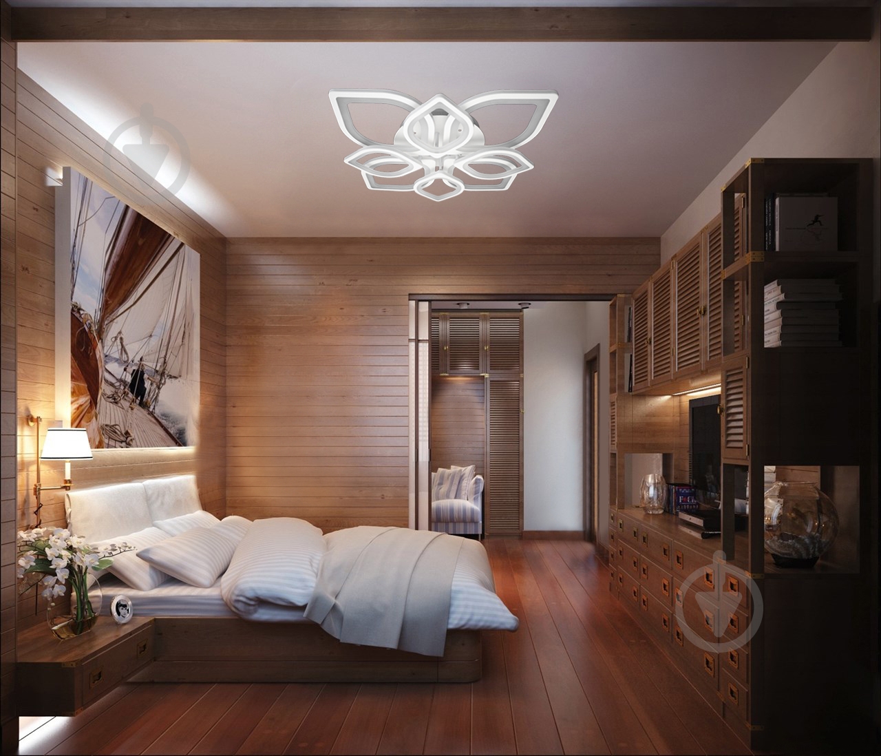 Люстра светодиодная ALLA-lighting Liliya 93 Вт LED-модуль белый - фото 14