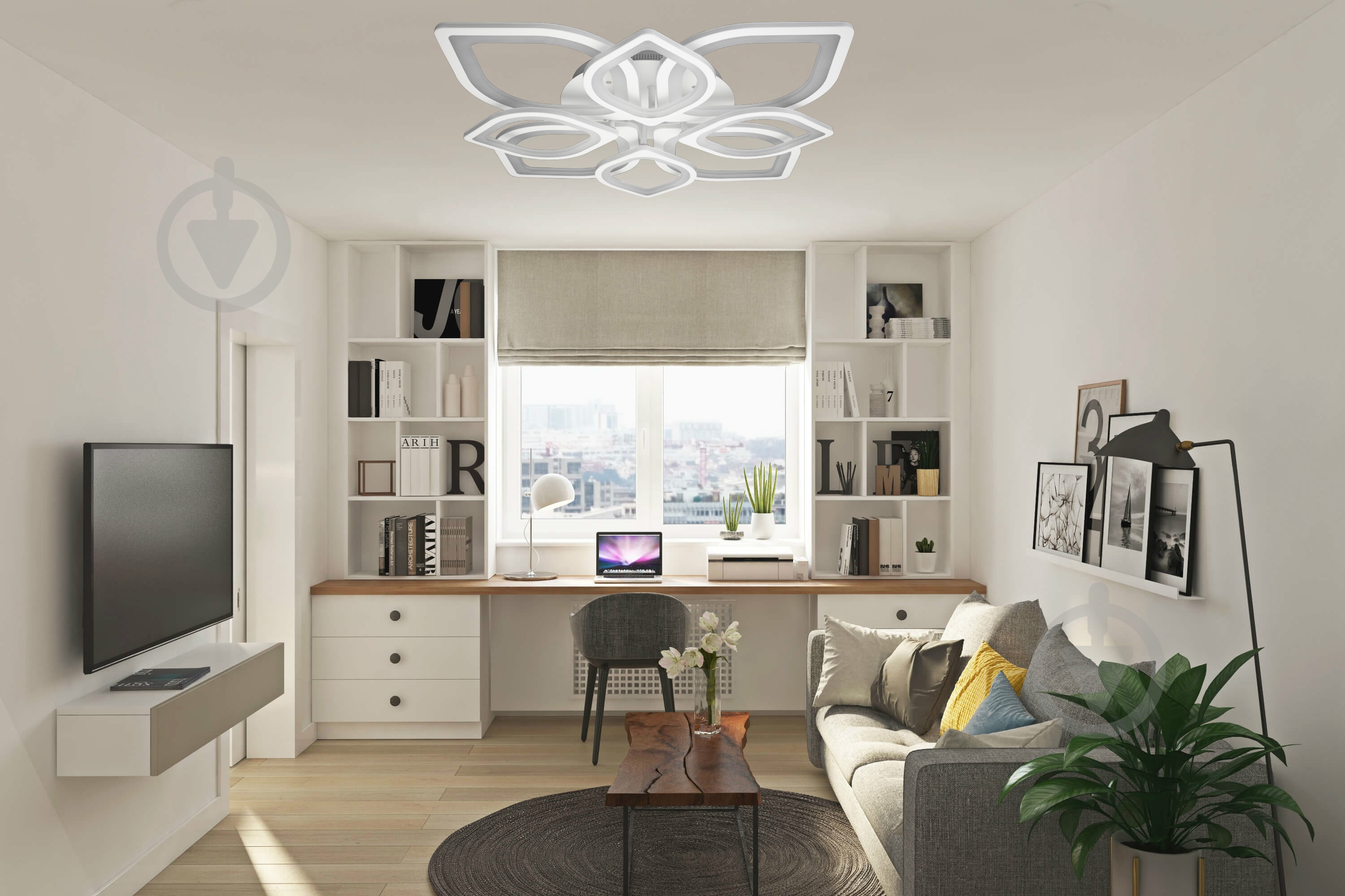 Люстра светодиодная ALLA-lighting Liliya 93 Вт LED-модуль белый - фото 9