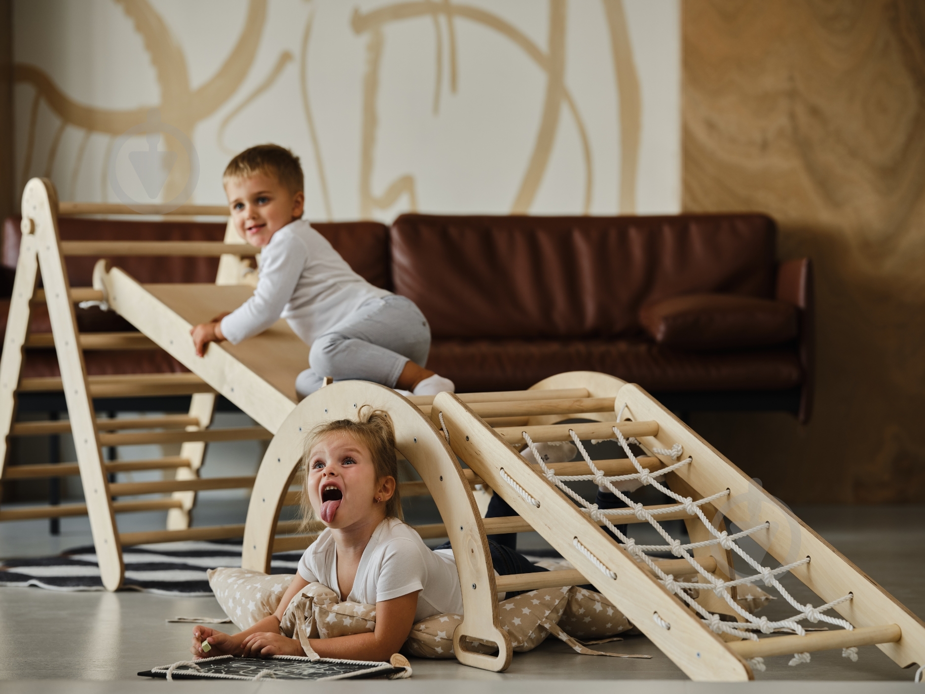 Ігровий комплекс Goodevas 6в1 трикутник Піклера/арка/гірка/сітка/подушка та арт-сет E532 - фото 12 Ігровий комплекс Goodevas 6в1 трикутник Піклера/арка/гірка/сітка/подушка та арт-сет E532 - фото 12