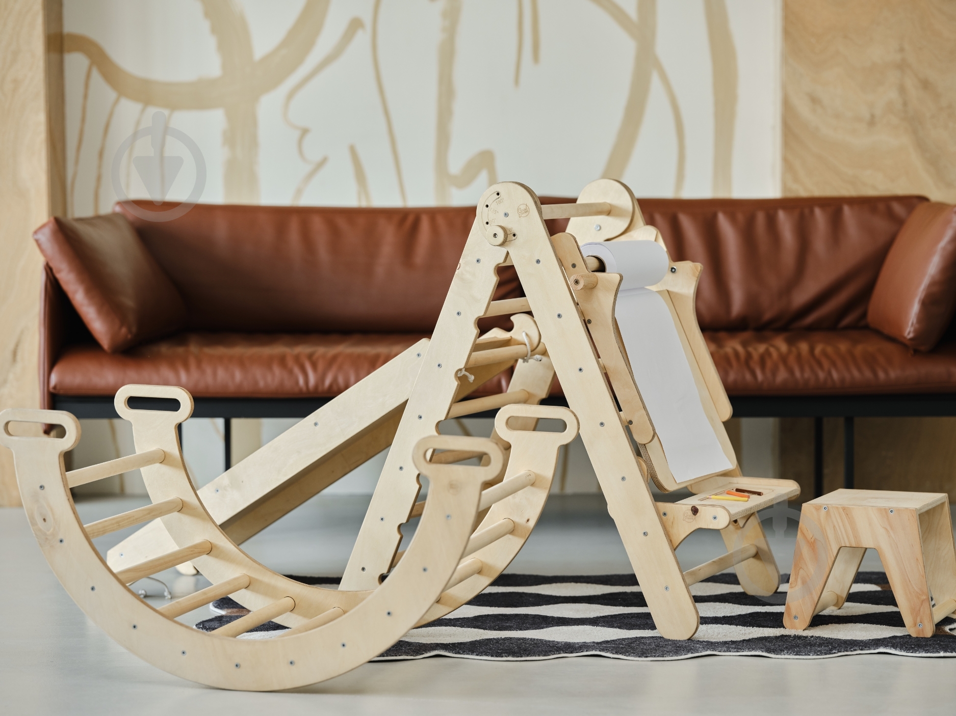 Ігровий комплекс Goodevas 6в1 трикутник Піклера/арка/гірка/сітка/подушка та арт-сет E532 - фото 13 Ігровий комплекс Goodevas 6в1 трикутник Піклера/арка/гірка/сітка/подушка та арт-сет E532 - фото 13