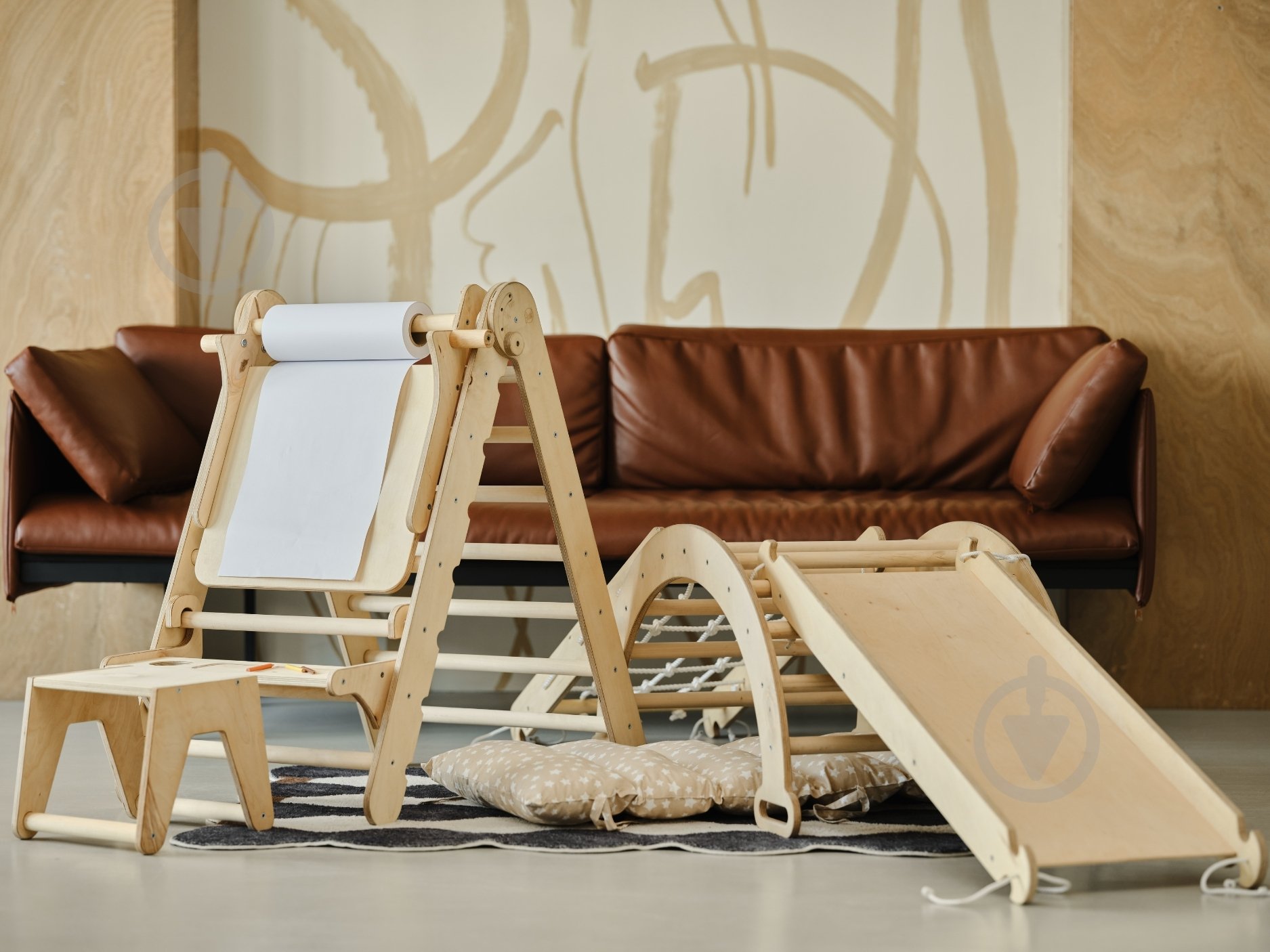 Ігровий комплекс Goodevas 6в1 трикутник Піклера/арка/гірка/сітка/подушка та арт-сет E532 - фото 3 Ігровий комплекс Goodevas 6в1 трикутник Піклера/арка/гірка/сітка/подушка та арт-сет E532 - фото 3