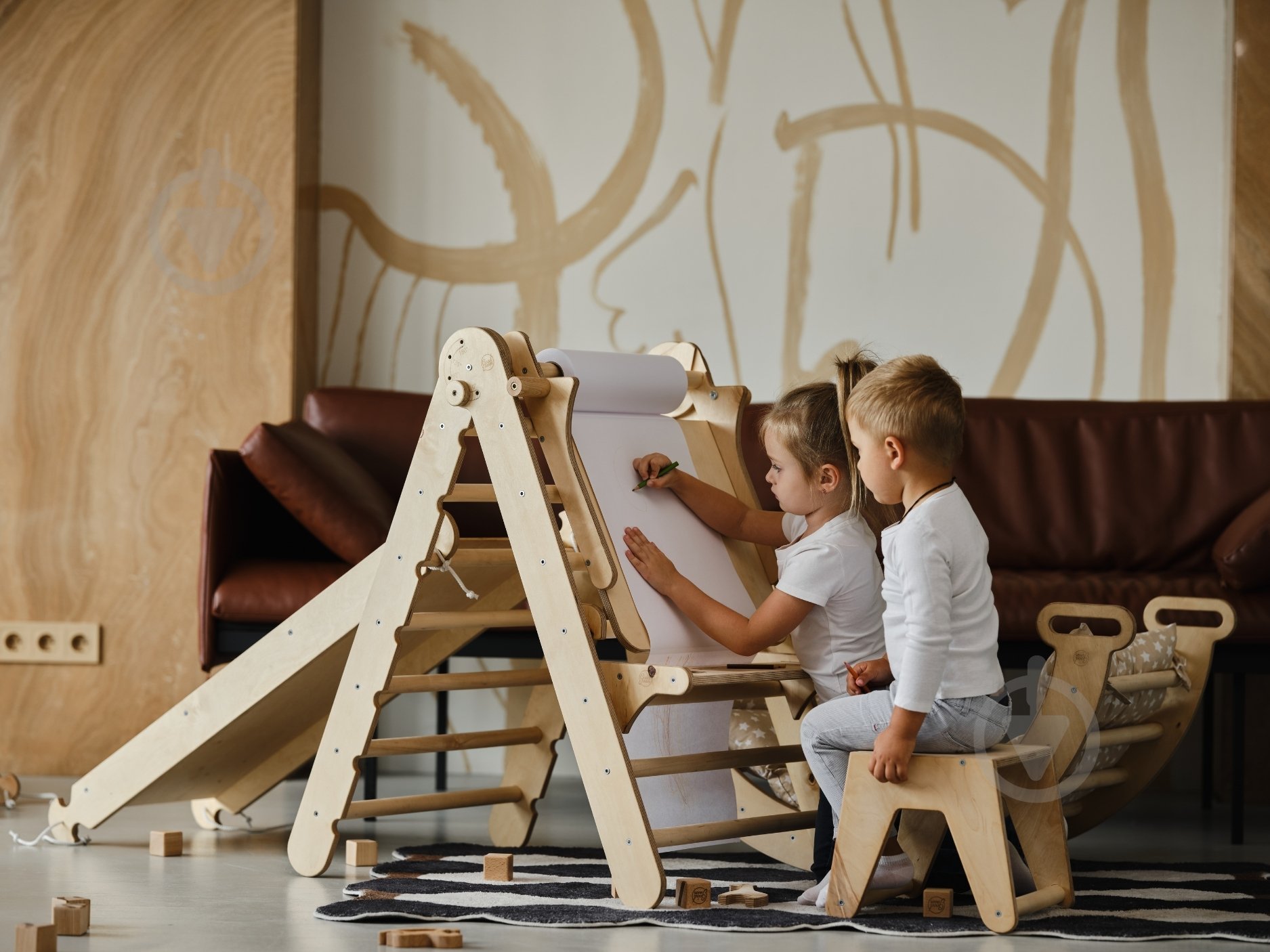 Ігровий комплекс Goodevas 6в1 трикутник Піклера/арка/гірка/сітка/подушка та арт-сет E532 - фото 5 Ігровий комплекс Goodevas 6в1 трикутник Піклера/арка/гірка/сітка/подушка та арт-сет E532 - фото 5