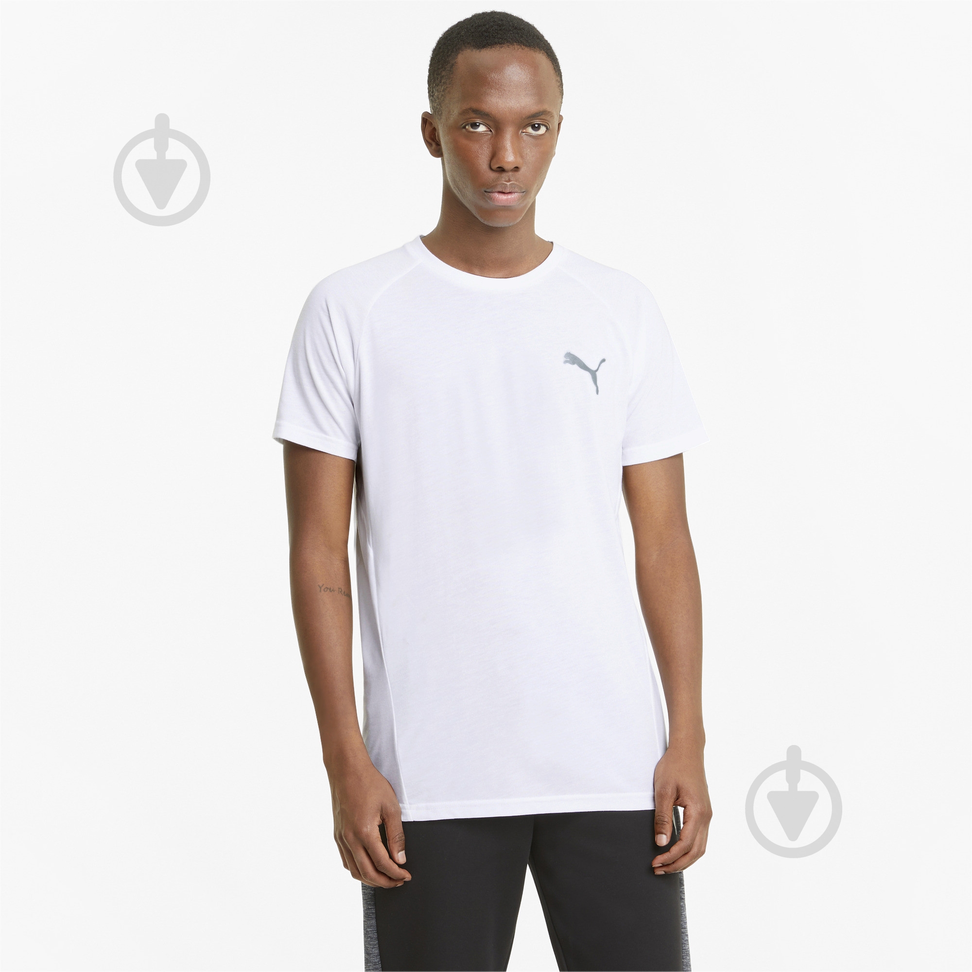 Футболка Puma EVOSTRIPE Tee 58580602 р.M белый - фото 1