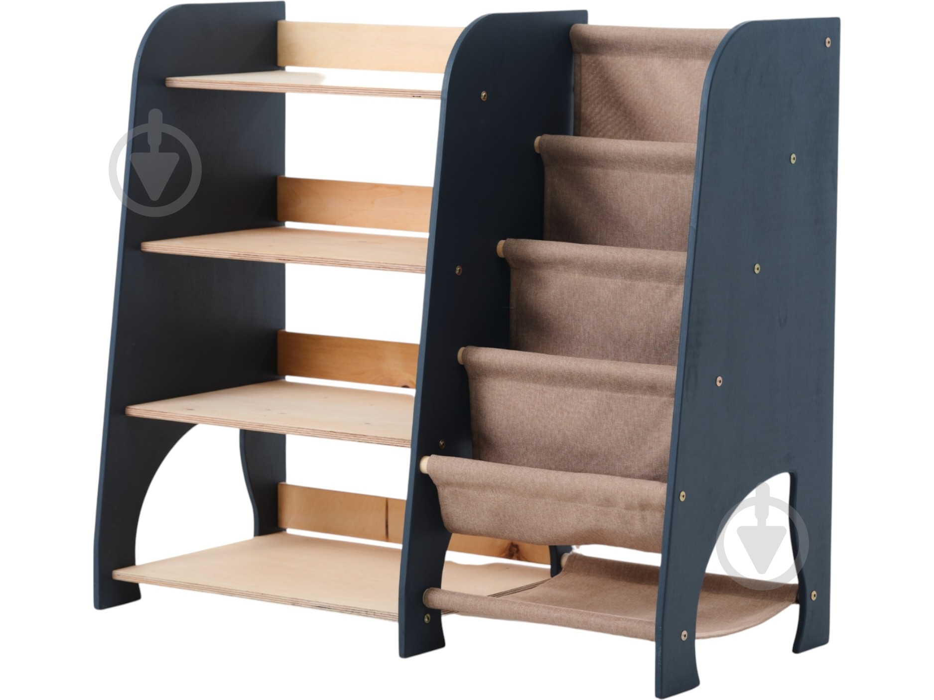 Стелаж Goodevas Монтессорі великий 2в1 для книг та іграшок E648 бежевий - фото 1 Стелаж Goodevas Монтессорі великий 2в1 для книг та іграшок E648 бежевий - фото 1