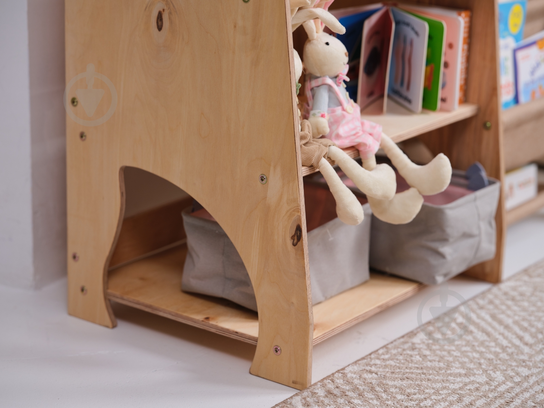 Стелаж Goodevas Монтессорі великий 2в1 для книг та іграшок E648 бежевий - фото 26 Стелаж Goodevas Монтессорі великий 2в1 для книг та іграшок E648 бежевий - фото 26