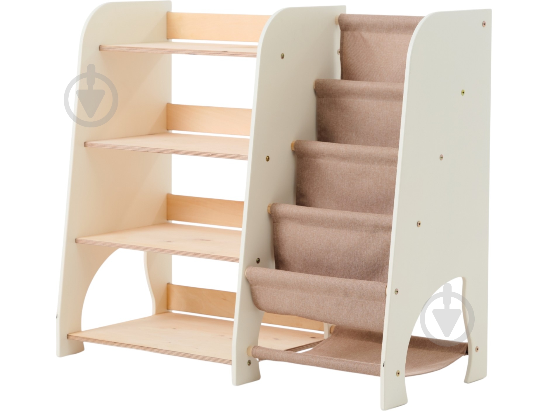 Стелаж Goodevas Монтессорі великий 2в1 для книг та іграшок E648 бежевий - фото 3 Стелаж Goodevas Монтессорі великий 2в1 для книг та іграшок E648 бежевий - фото 3