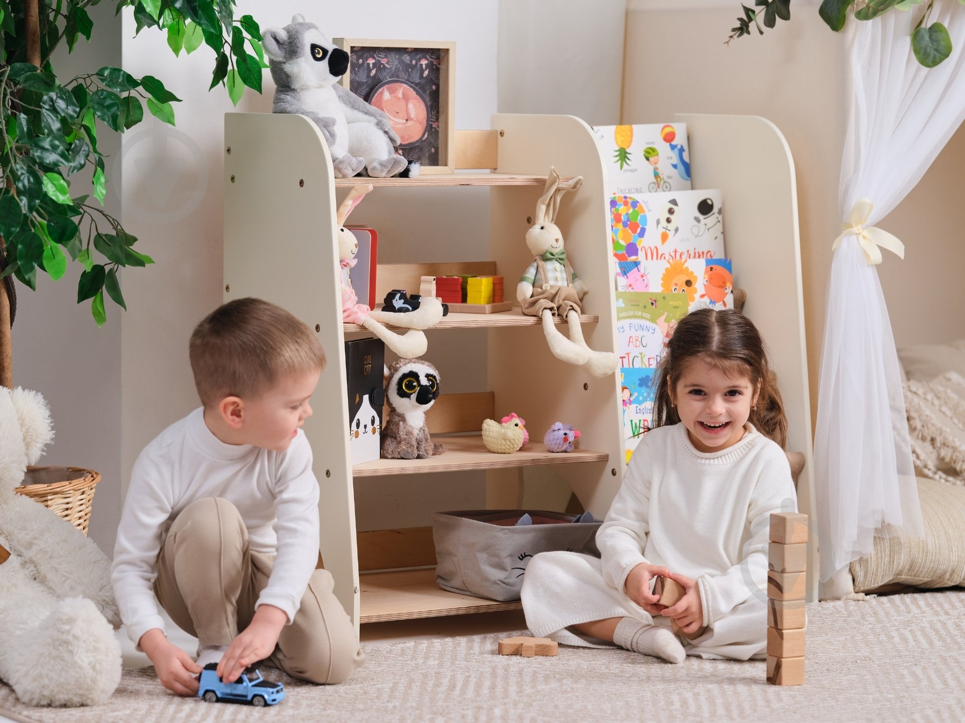 Стелаж Goodevas Монтессорі великий 2в1 для книг та іграшок E648 бежевий - фото 36 Стелаж Goodevas Монтессорі великий 2в1 для книг та іграшок E648 бежевий - фото 36