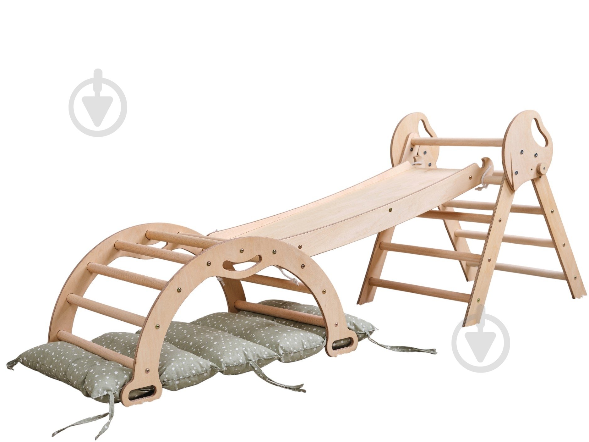 Ігровий комплекс Goodevas Монтессорі 4в1 mini трикутник Піклера/арка/гірка/подушка Бежевий E549 - фото 1 Ігровий комплекс Goodevas Монтессорі 4в1 mini трикутник Піклера/арка/гірка/подушка Бежевий E549 - фото 1