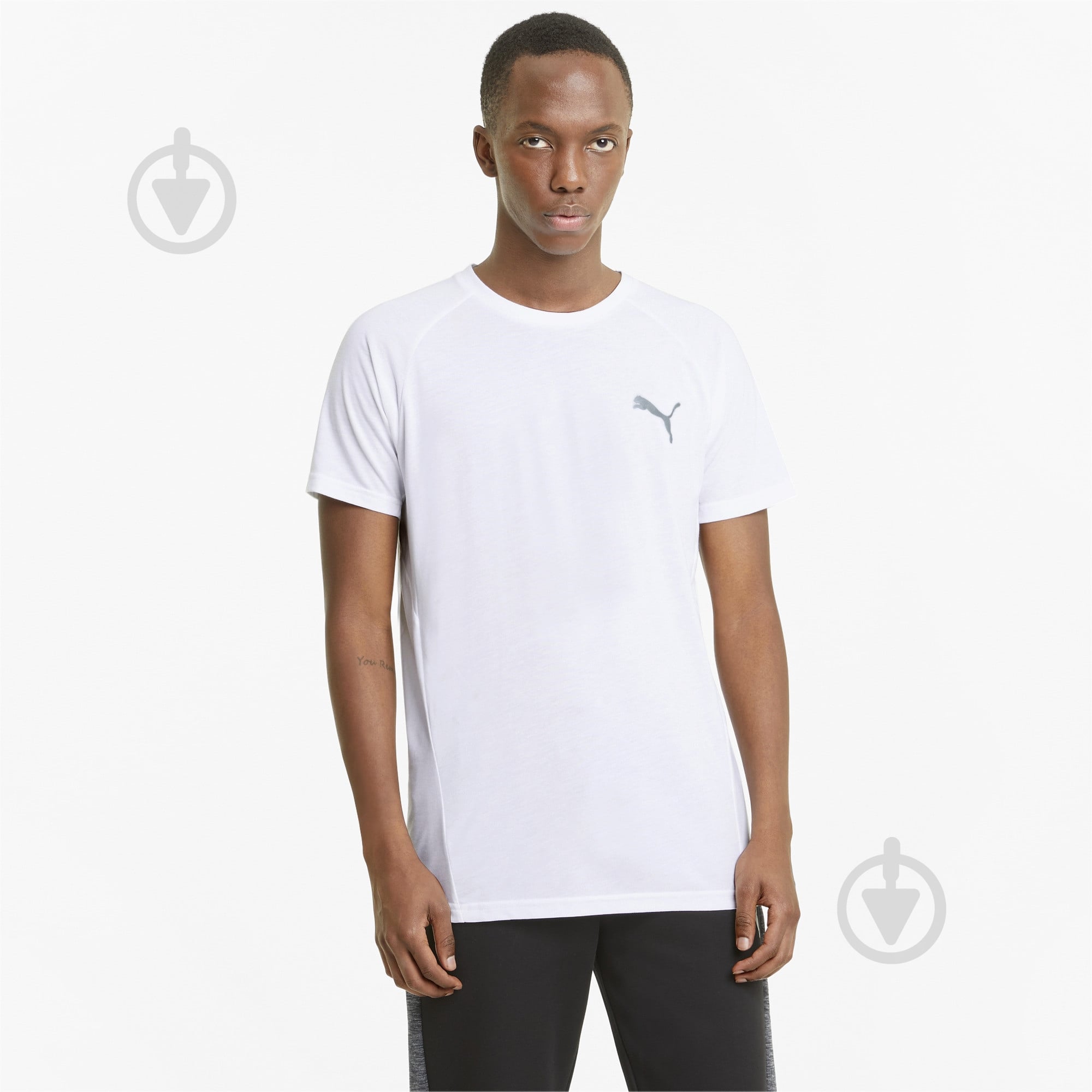Футболка Puma EVOSTRIPE Tee 58580602 р.XL белый - фото 1