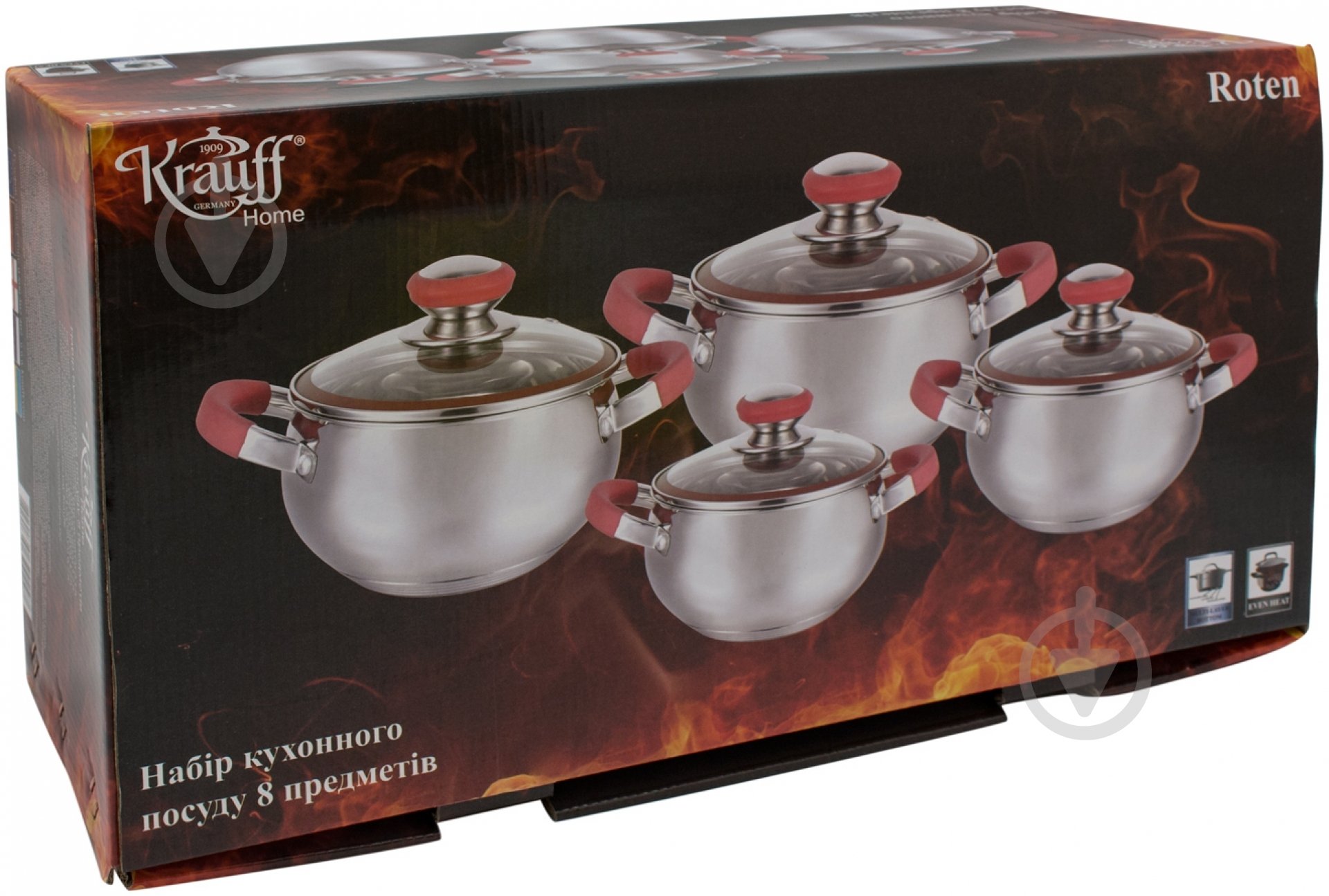 Набір каструль Krauff 8 предметів 26-242-012 - фото 6 Набір каструль Krauff 8 предметів 26-242-012 - фото 6