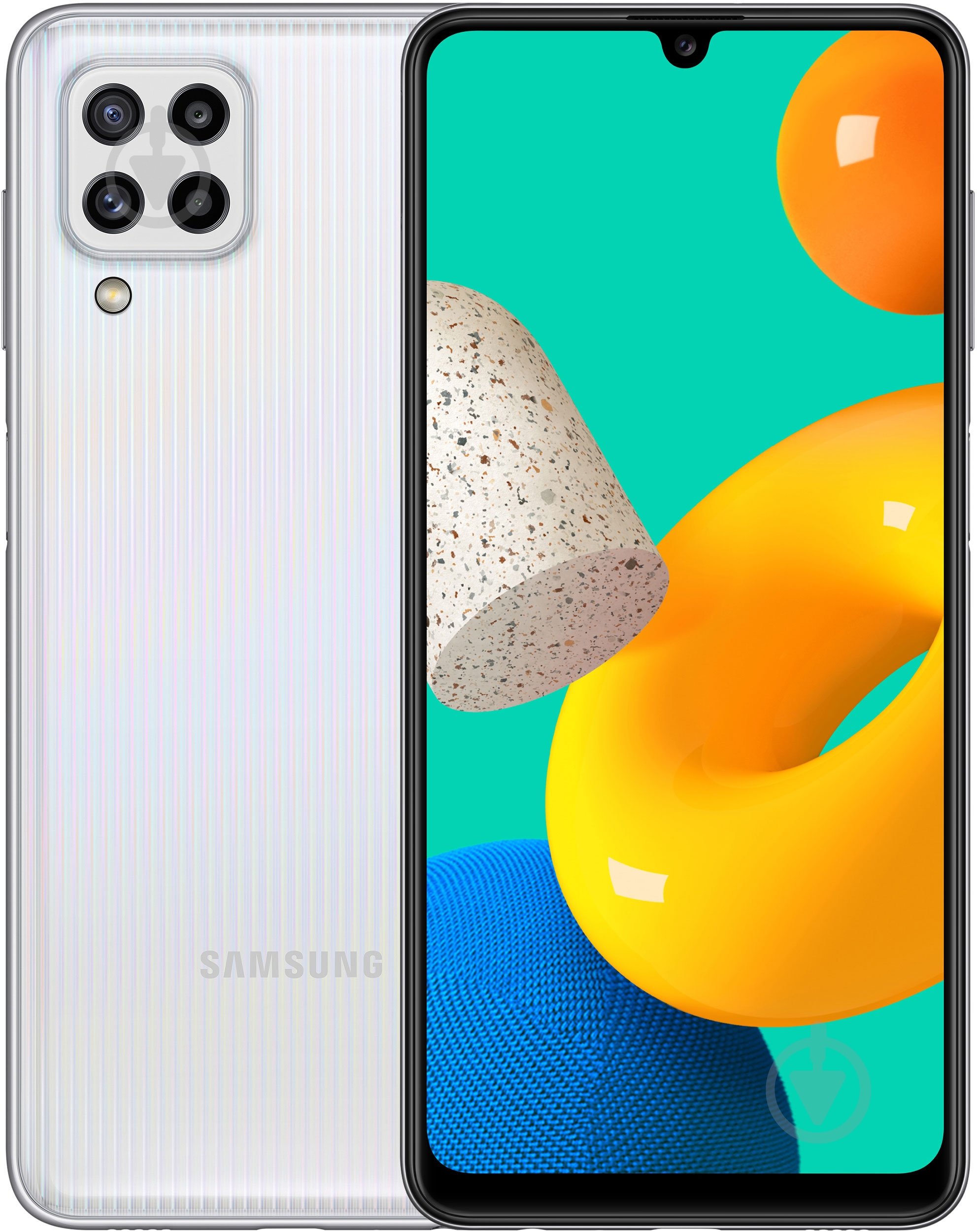 Смартфон Samsung Galaxy M32 6/128GB white (SM-M325FZWGSEK) - фото 1 Смартфон Samsung Galaxy M32 6/128GB white (SM-M325FZWGSEK) - фото 1