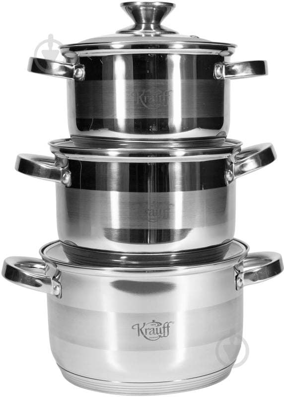 Набір каструль Krauff 6 предметів 26-242-005 - фото 4 Набір каструль Krauff 6 предметів 26-242-005 - фото 4