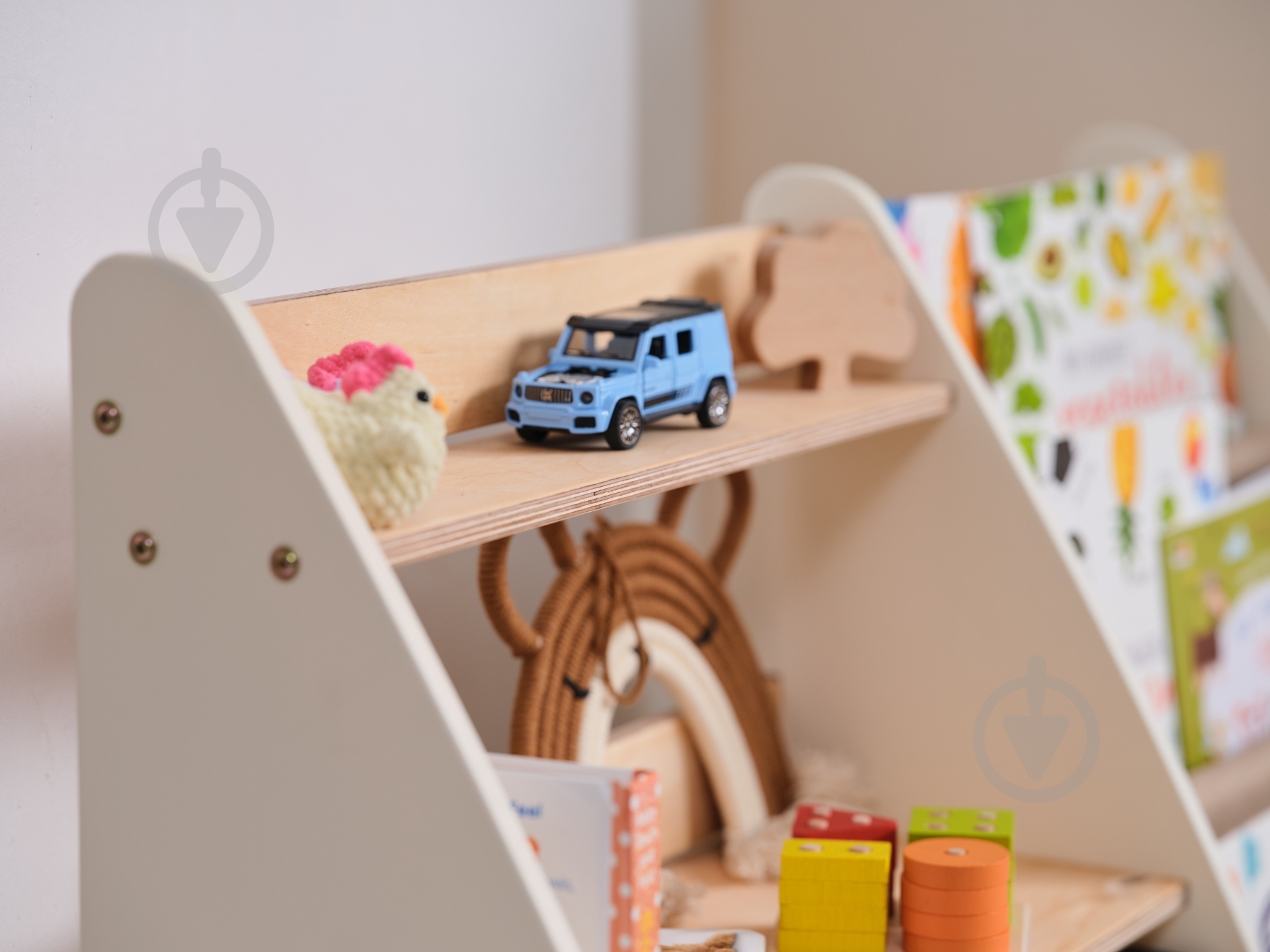 Стелаж Goodevas Монтессорі 2в1 для книг та іграшок E624 молочний - фото 24 Стелаж Goodevas Монтессорі 2в1 для книг та іграшок E624 молочний - фото 24