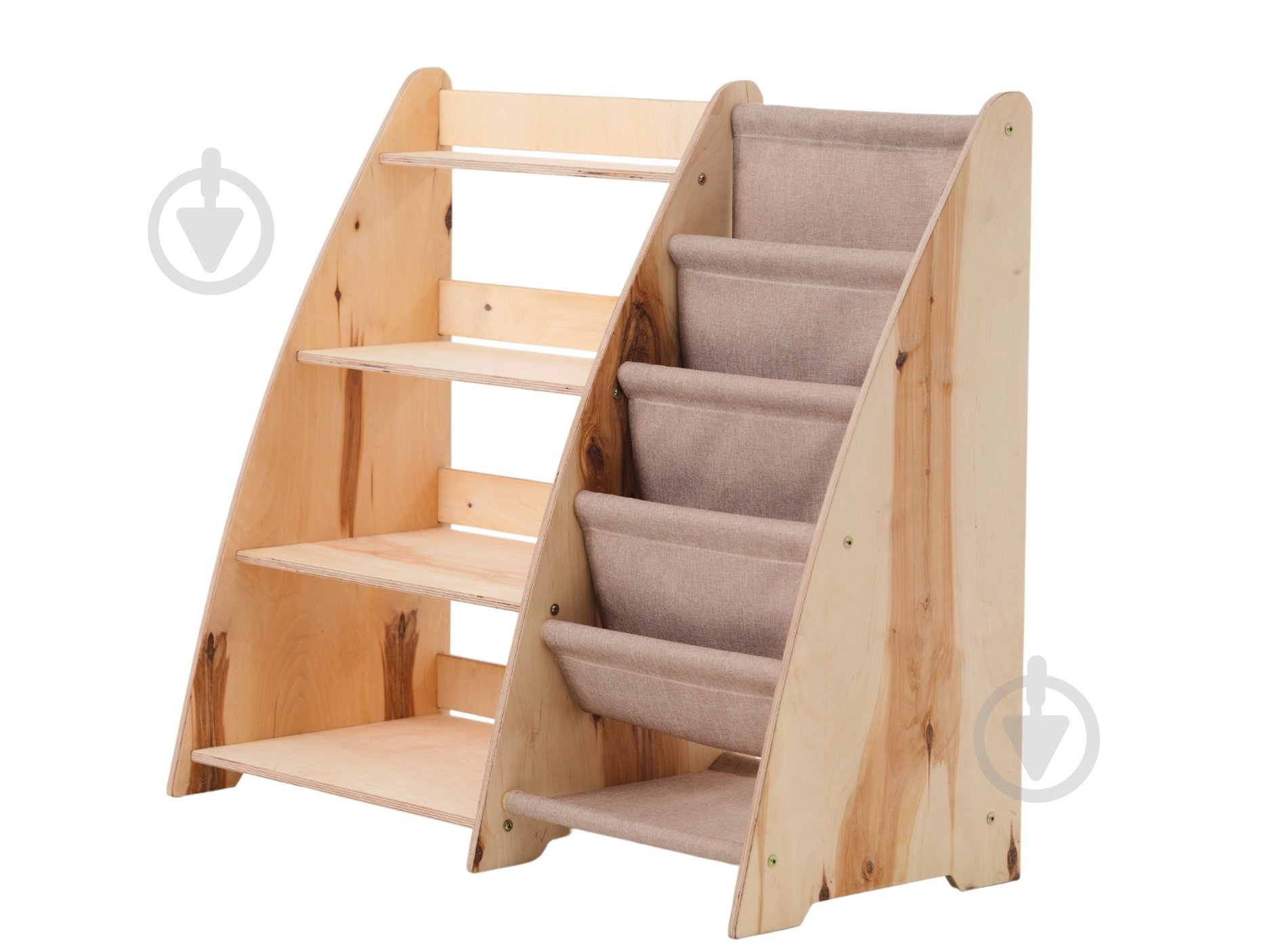 Стелаж Goodevas Монтессорі 2в1 для книг та іграшок E624 молочний - фото 3 Стелаж Goodevas Монтессорі 2в1 для книг та іграшок E624 молочний - фото 3