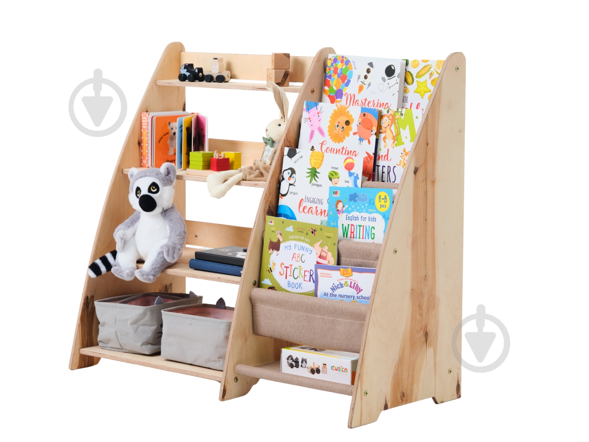 Стелаж Goodevas Монтессорі 2в1 для книг та іграшок E624 молочний - фото 31 Стелаж Goodevas Монтессорі 2в1 для книг та іграшок E624 молочний - фото 31