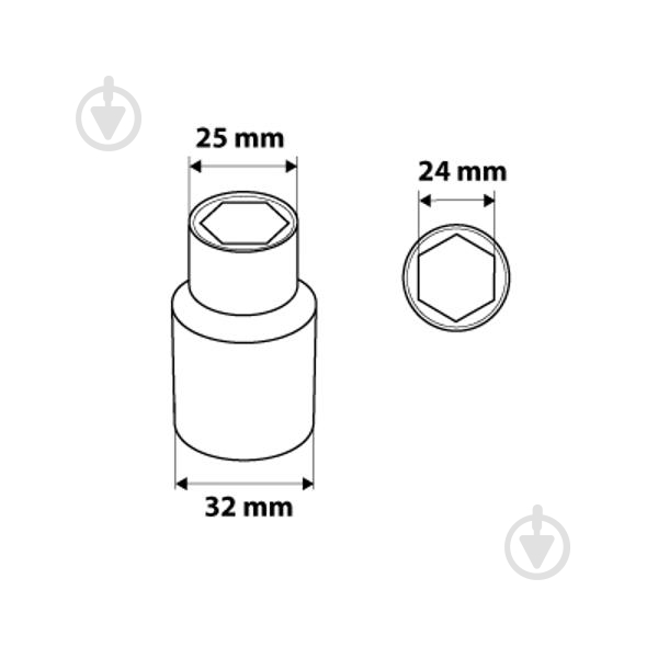 Головка NEO tools 1/2" 24 мм 08-424 - фото 3