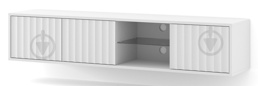 Тумба под ТВ BIM Furniture Vina 3д 1560x310x310 мм белый матовый(VINA_TV_STAND_156_WHITE_MAT) - фото 2 Тумба под ТВ BIM Furniture Vina 3д 1560x310x310 мм белый матовый(VINA_TV_STAND_156_WHITE_MAT) - фото 2