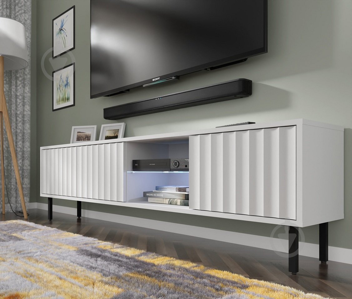 Тумба под ТВ BIM Furniture Vina 3д 1560x310x310 мм белый матовый(VINA_TV_STAND_156_WHITE_MAT) - фото 8 Тумба под ТВ BIM Furniture Vina 3д 1560x310x310 мм белый матовый(VINA_TV_STAND_156_WHITE_MAT) - фото 8