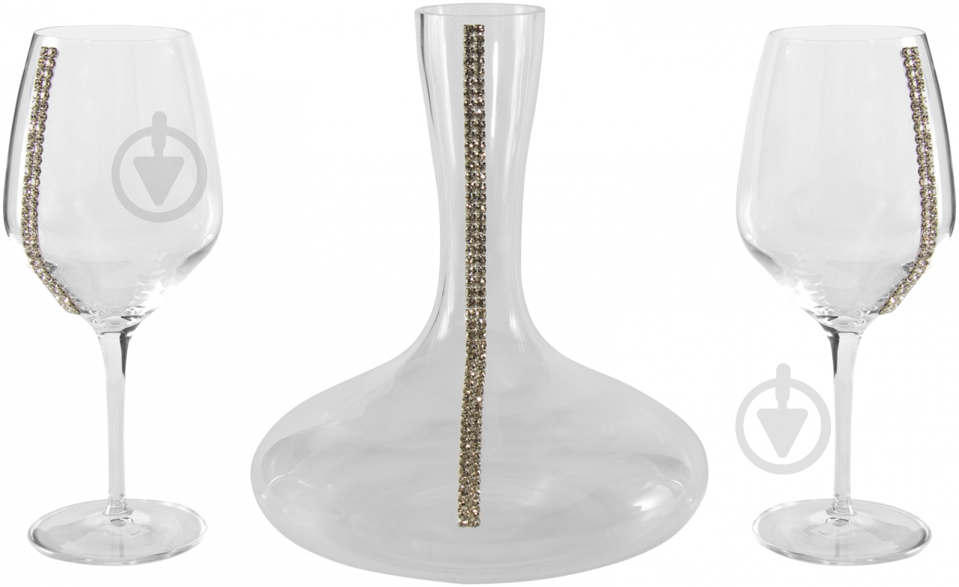 Набор Chinelli Regina со стразами: декантер + бокалы - фото 1 Набор Chinelli Regina со стразами: декантер + бокалы - фото 1