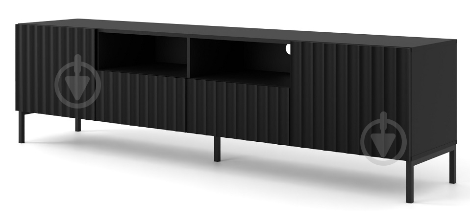 Тумба під ТВ BIM Furniture Wave 2д2ш 2000x560x420 мм чорний матовий/чорний(WAVE_TV_STAND_200_2D2S_BLACK_M) - фото 1 Тумба під ТВ BIM Furniture Wave 2д2ш 2000x560x420 мм чорний матовий/чорний(WAVE_TV_STAND_200_2D2S_BLACK_M) - фото 1