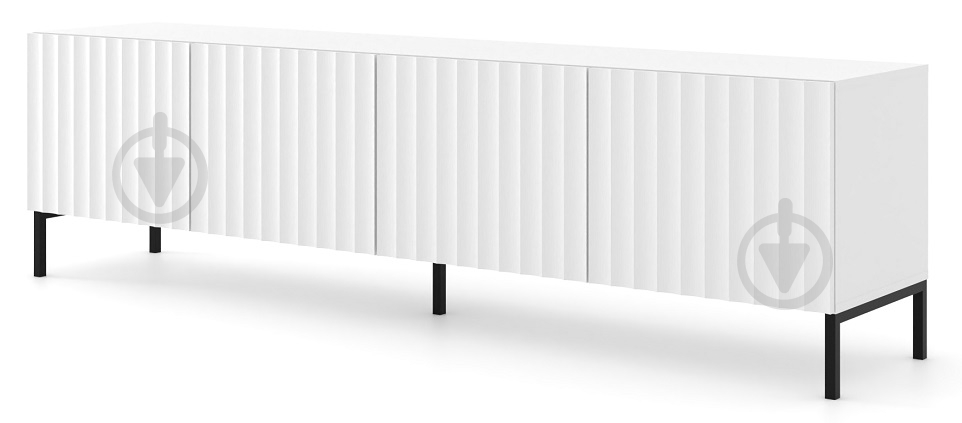 Тумба під ТВ BIM Furniture Wave 4д 2000x560x420 мм чорний/білий матовий (WAVE_TV_STAND_200_4D_WHITE_MAT) - фото 1