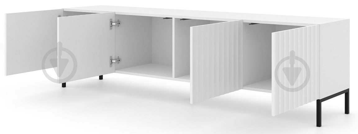 Тумба під ТВ BIM Furniture Wave 4д 2000x560x420 мм чорний/білий матовий (WAVE_TV_STAND_200_4D_WHITE_MAT) - фото 2