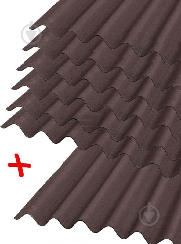 Лист бітумний Onduline Акція! 6+1 хвилястий DIY коричневий 2000x760 мм - фото 1 Лист бітумний Onduline Акція! 6+1 хвилястий DIY коричневий 2000x760 мм - фото 1