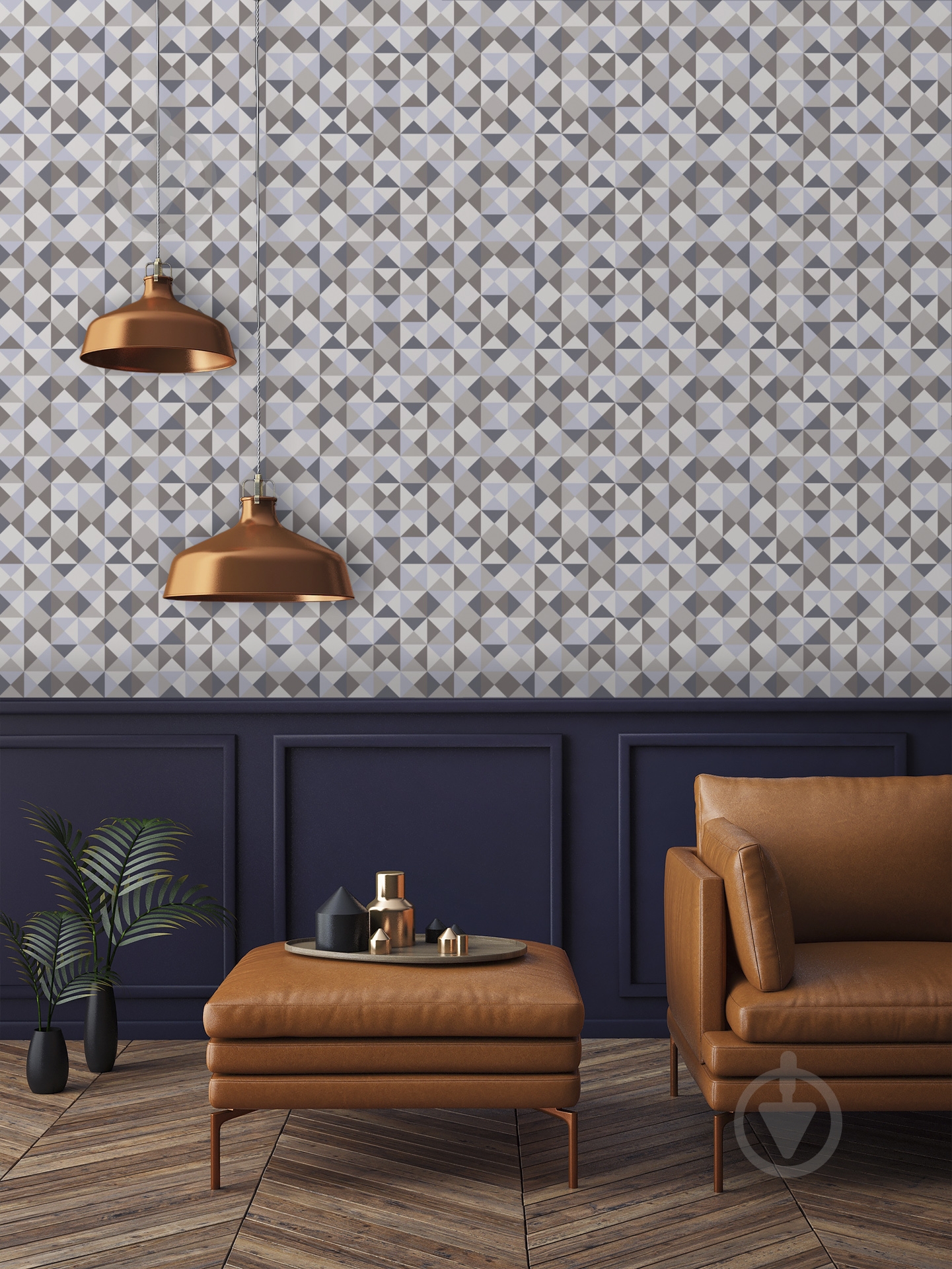 Шпалери Triangles Blue-2 EP1020 - фото 2