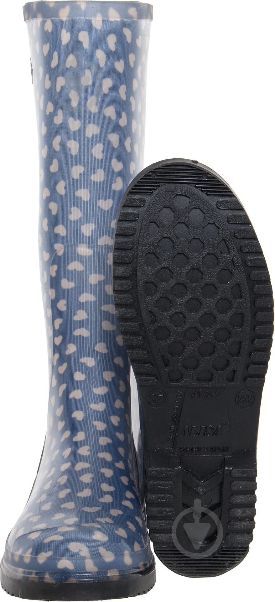 Сапоги Alisa Line Мини сердца р.38 А201 голубой - фото 3