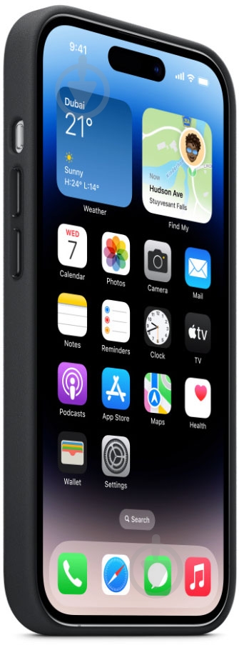 Чехол Apple Leather Case with MagSafe для iPhone 14 Pro midnight (MPPG3ZE/A) - фото 3