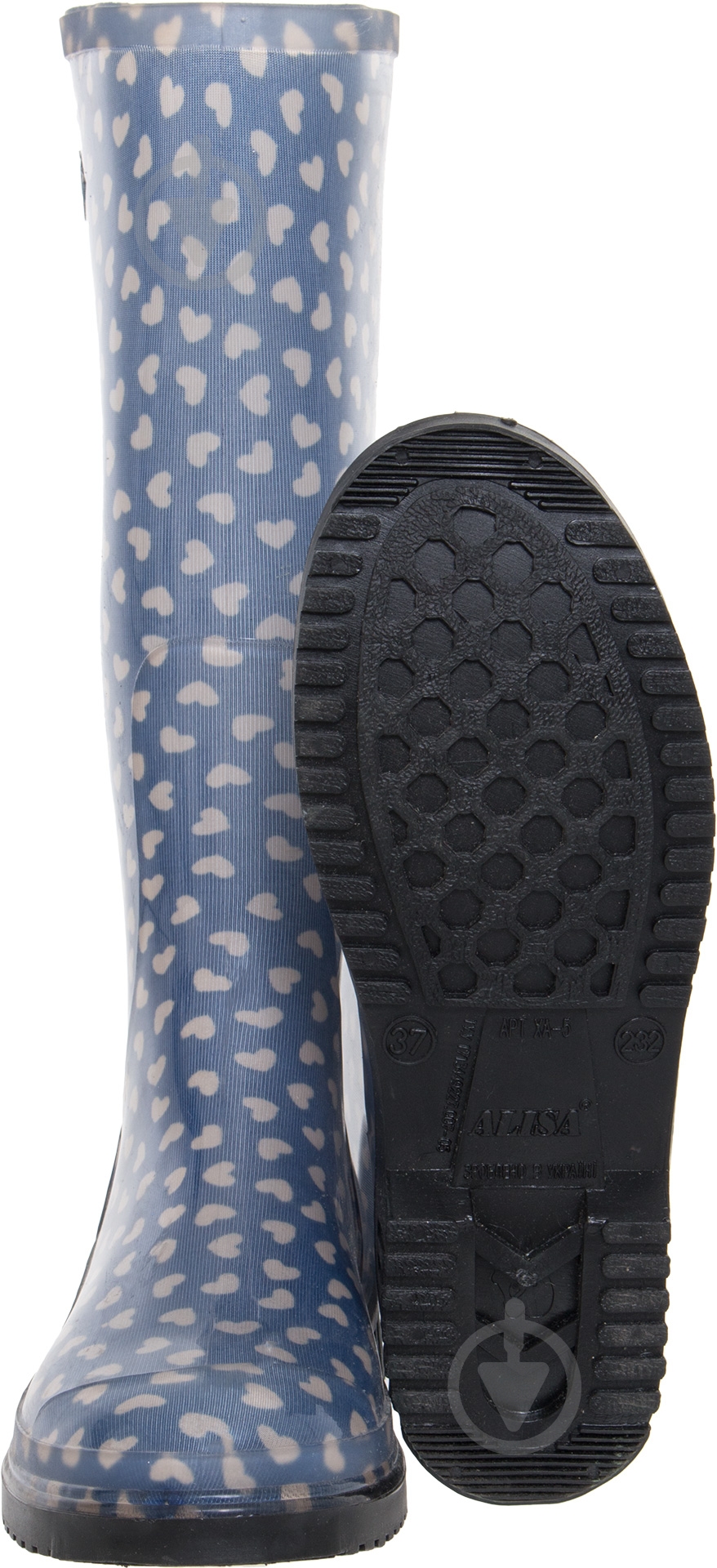 Сапоги Alisa Line Мини сердца р.40 А201 голубой - фото 3 Сапоги Alisa Line Мини сердца р.40 А201 голубой - фото 3