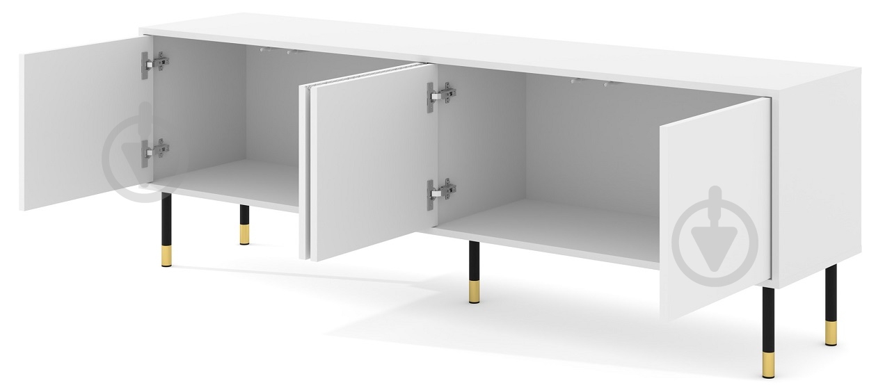 Тумба под ТВ BIM Furniture Woody 4д 1800x600x400 мм белый матовый(WOODY_TV_STAND_4D_180_WHITE_MA) - фото 2 Тумба под ТВ BIM Furniture Woody 4д 1800x600x400 мм белый матовый(WOODY_TV_STAND_4D_180_WHITE_MA) - фото 2