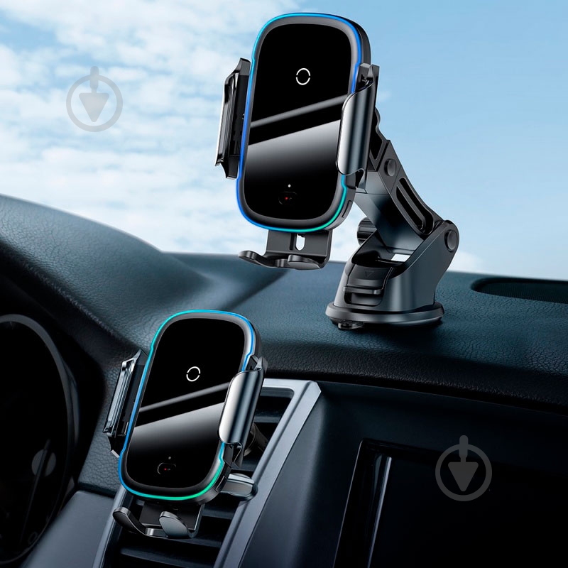 Автодержатель BASEUS беспроводной 15W (WXHW03-01) - фото 5 Автодержатель BASEUS беспроводной 15W (WXHW03-01) - фото 5