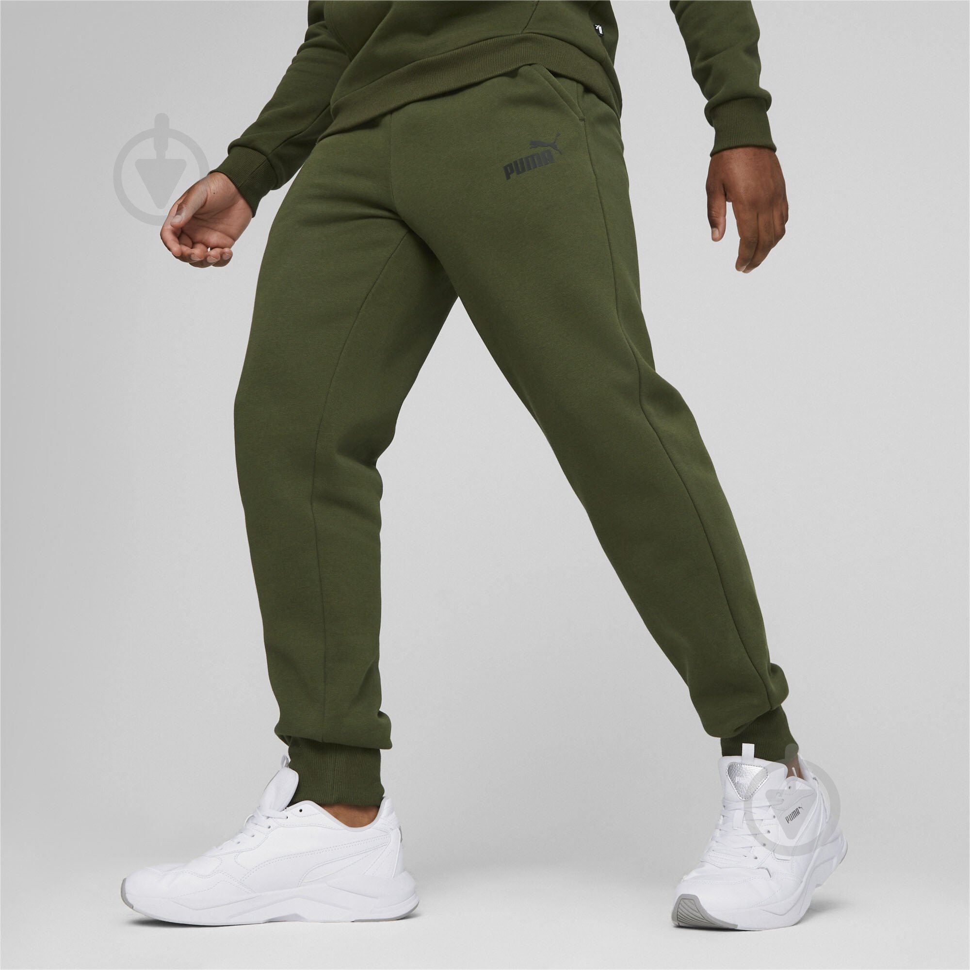 Брюки Puma ESS LOGO PANTS FL CL (S) 58671531 р. M хаки - фото 3