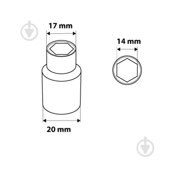 Головка NEO tools 1/4" 14 мм 08-454 - фото 3 Головка NEO tools 1/4" 14 мм 08-454 - фото 3