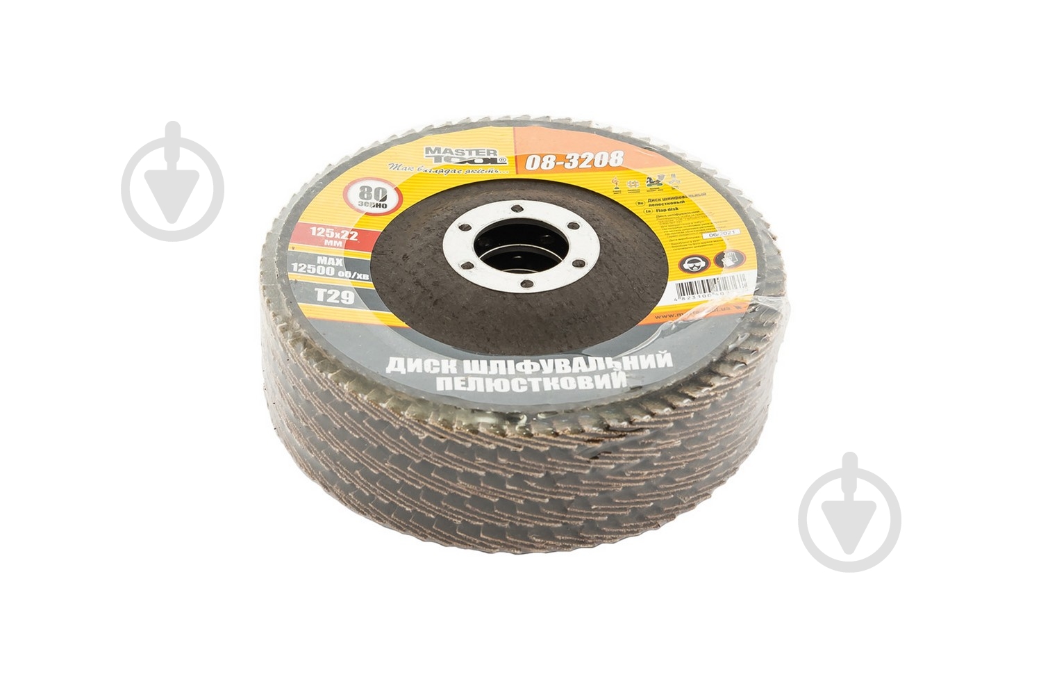 Круг лепестковый MasterTool 5 шт. 125 мм P80 08-3208PC - фото 2