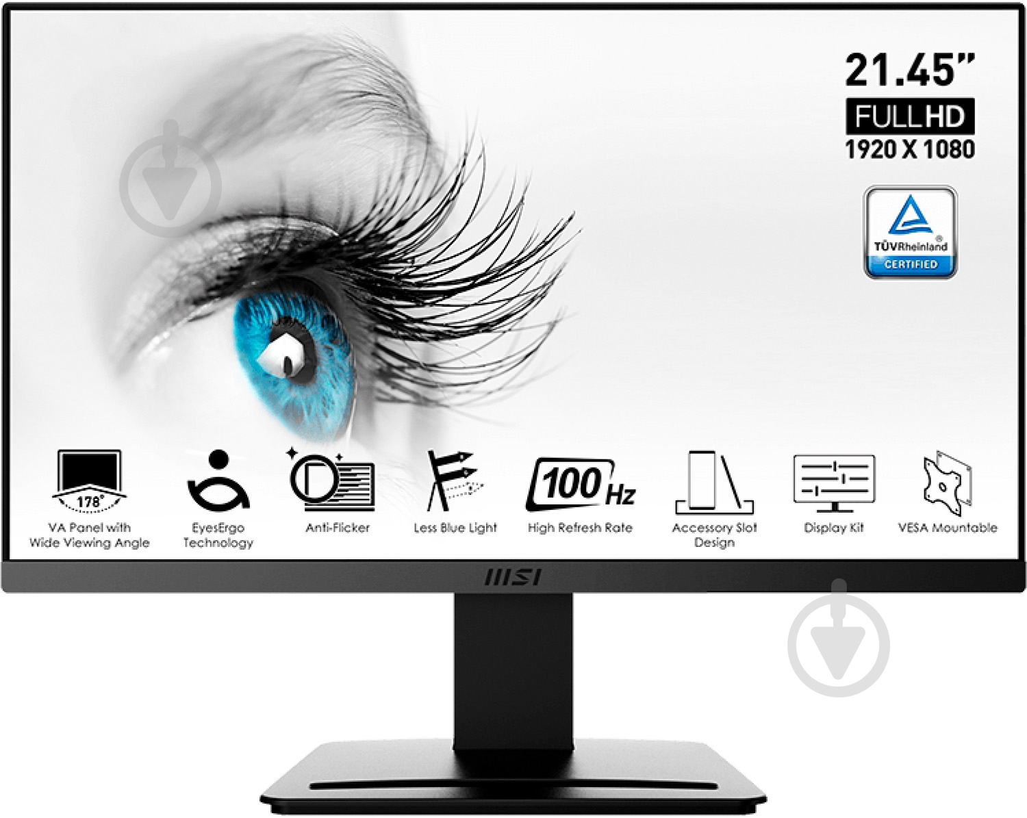 Монитор MSI PRO MP223 21,45" (9S6-3PB9CH-001) - фото 1