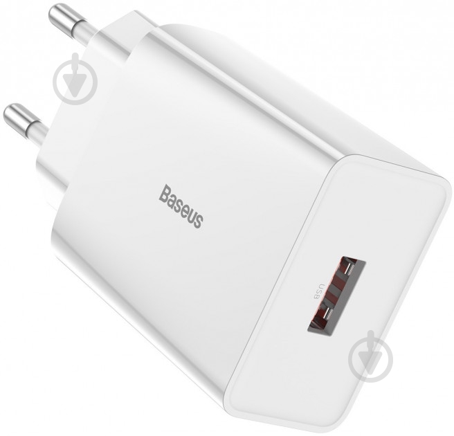 Зарядное устройство BASEUS 18W QC SingleU (CCFS-W02) белый - фото 1