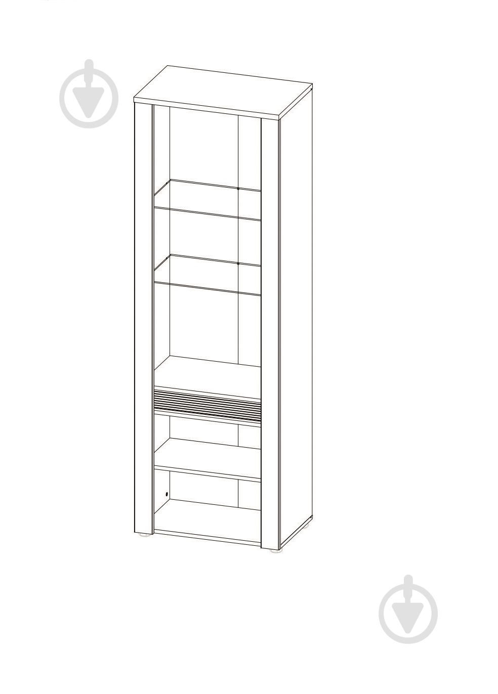 Пенал SOKME 2Д Санди дуб гранж - фото 2