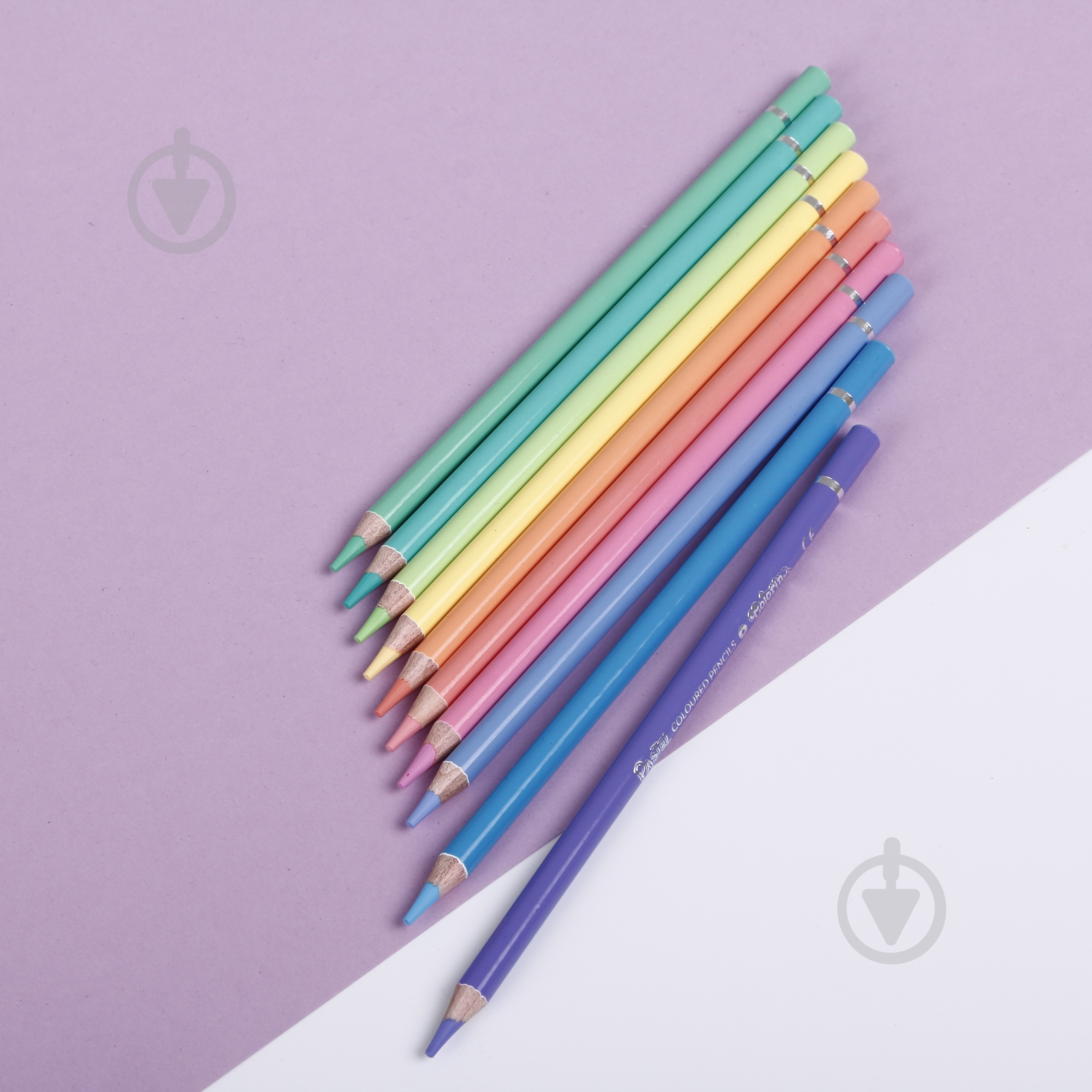 Карандаши цветные круглые 10 цветов Pastel 80813PTR Colorino - фото 5