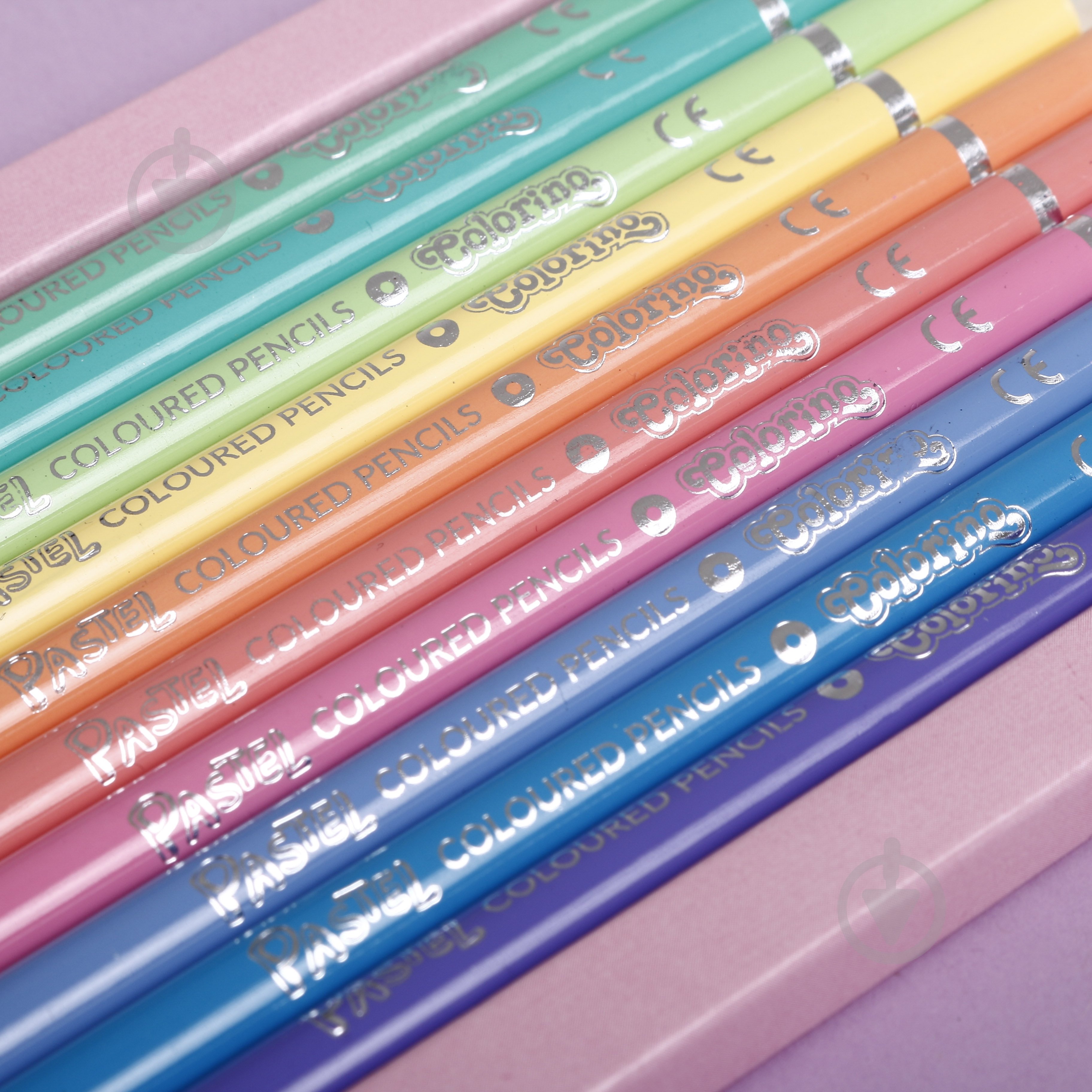 Карандаши цветные круглые 10 цветов Pastel 80813PTR Colorino - фото 6
