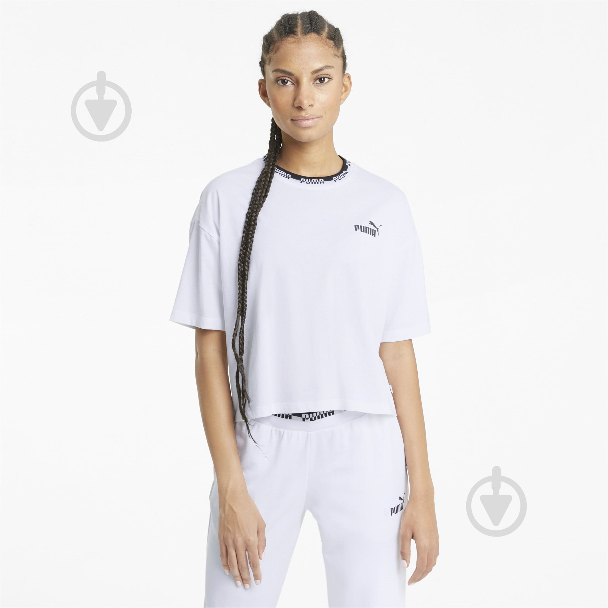 Футболка Puma AMPLIFIED Tee 58590302 р.M белый - фото 1